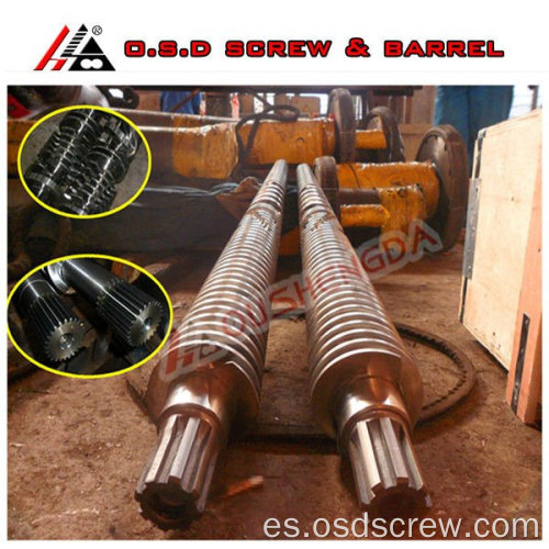 Extrusora de tubos de PVC tornillo 65/132 extrusora de plástico doble tornillo y barril